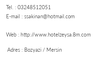 Zeya Hotel iletiim bilgileri